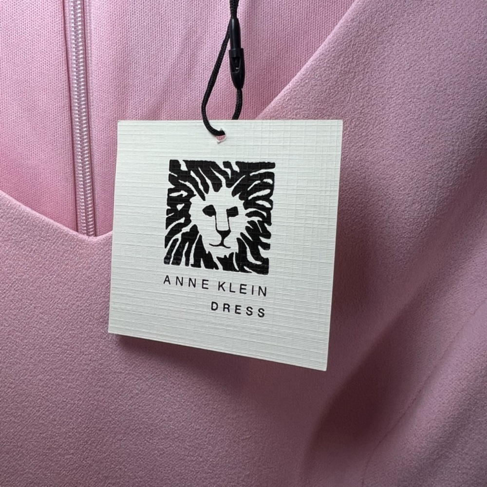 Anne Klein Sheath Dress Tutu Pink Flutter Sleeve Bridal Zip Up Cocktail NEW Sz 2 - Picture 4 of 14